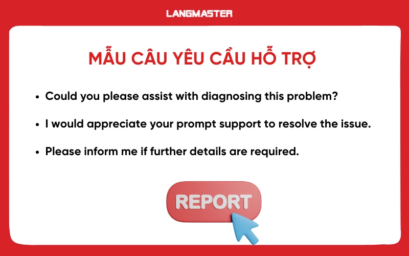 Mẫu câu yêu cầu hỗ trợ