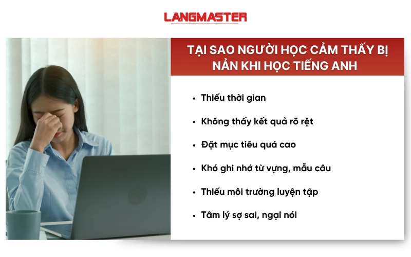 Tại sao người học cảm thấy bị nản khi học tiếng Anh hàng ngày?