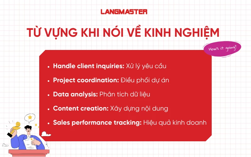 Từ vựng khi nói về kinh nghiệm