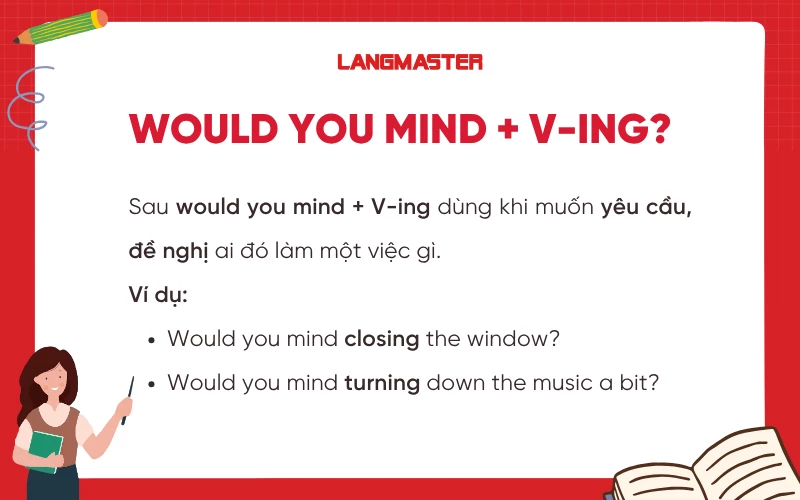 Would you mind + Ving