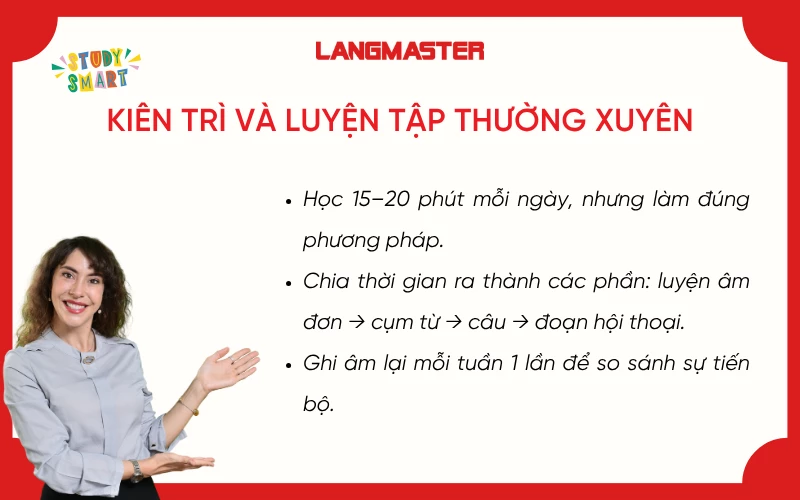 Kiên trì và luyện tập thường xuyên