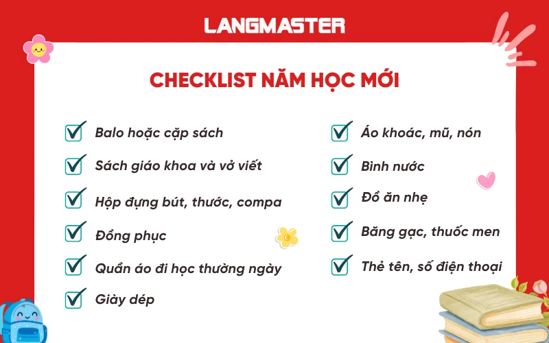 Checklist cần chuẩn bị năm học mới cho bé