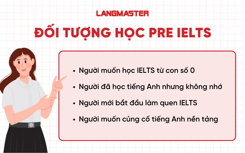 Đối tượng học khóa Pre IELTS