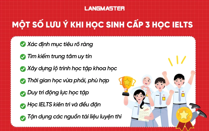 Một số lưu ý khi học sinh cấp 3 học IELTS