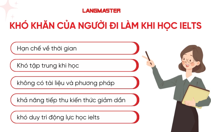 Khó khăn của người đi làm khi học IELTS