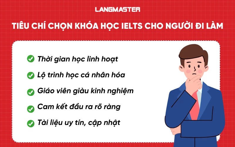tiêu chí chọn khóa IELTS cho người đi làm