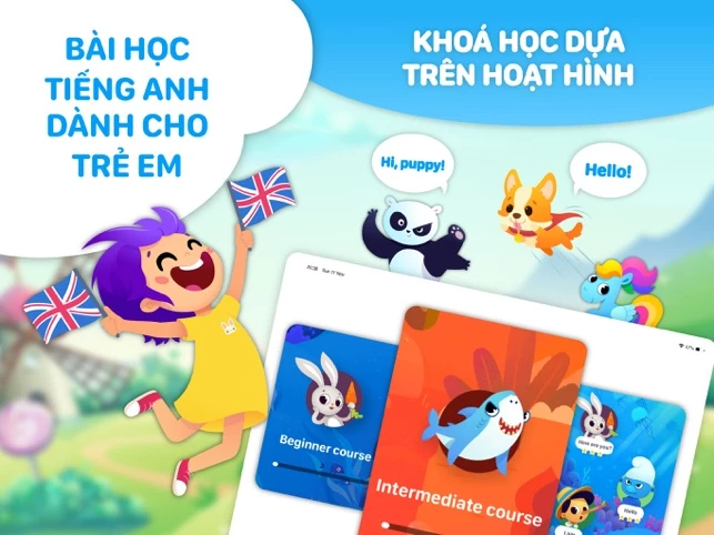 Ứng dụng học tiếng Anh online lớp 1 EWA Kids