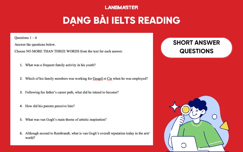 Dạng bài IELTS Reading Short Answer Questions