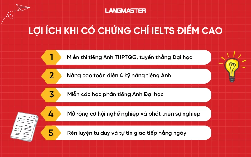 Lợi ích khi có chứng chỉ IELTS điểm cao