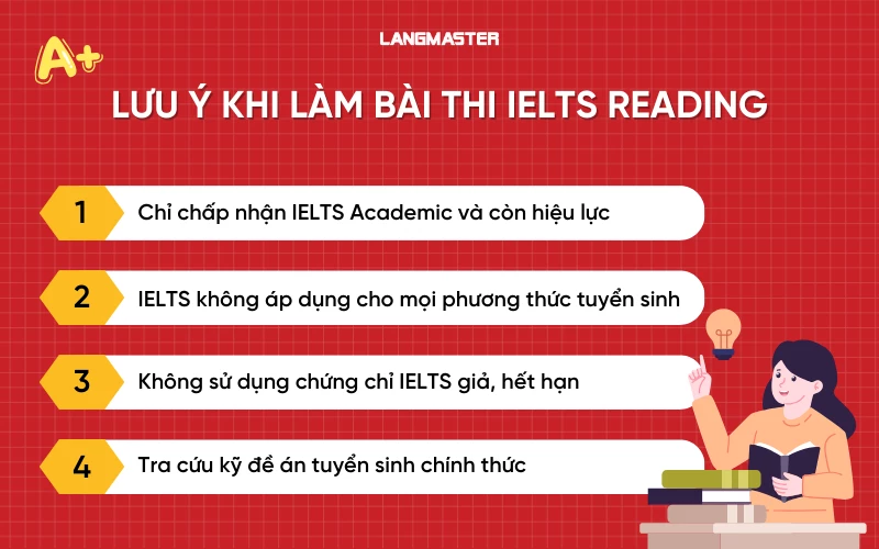 Một số lưu ý khi làm bài thi IELTS Reading