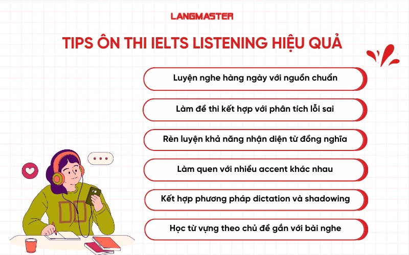 Tips ôn thi IELTS Listening hiệu quả