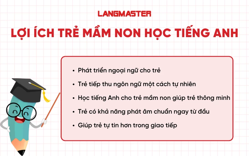 Lợi ích khi cho trẻ mầm non học tiếng Anh