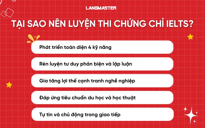 Tại sao nên luyện thi chứng chỉ IELTS?
