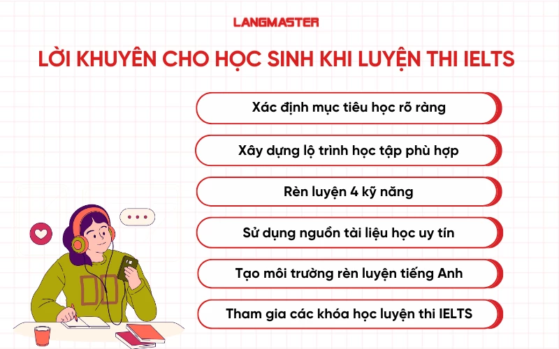 Lời khuyên cho học sinh khi luyện thi IELTS