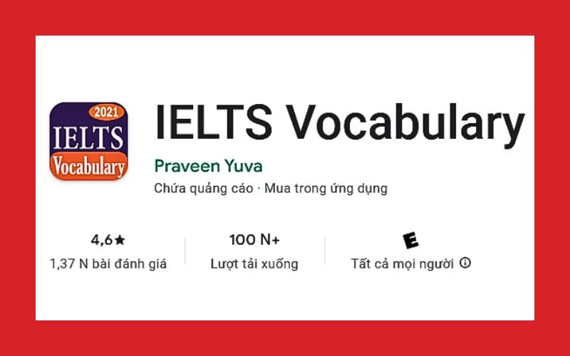  IELTS Vocabulary - Ứng dụng học từ vựng IELTS miễn phí