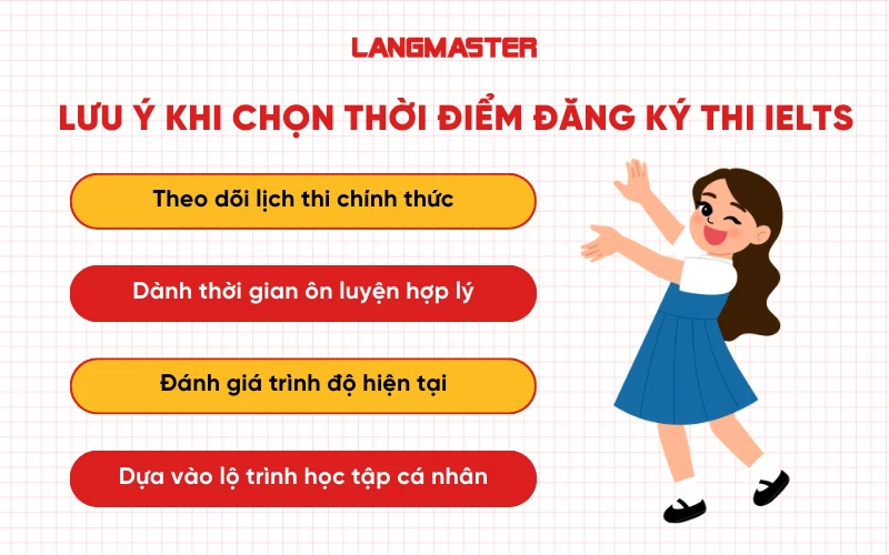 Lưu ý khi chọn thời điểm đăng ký thi IELTS