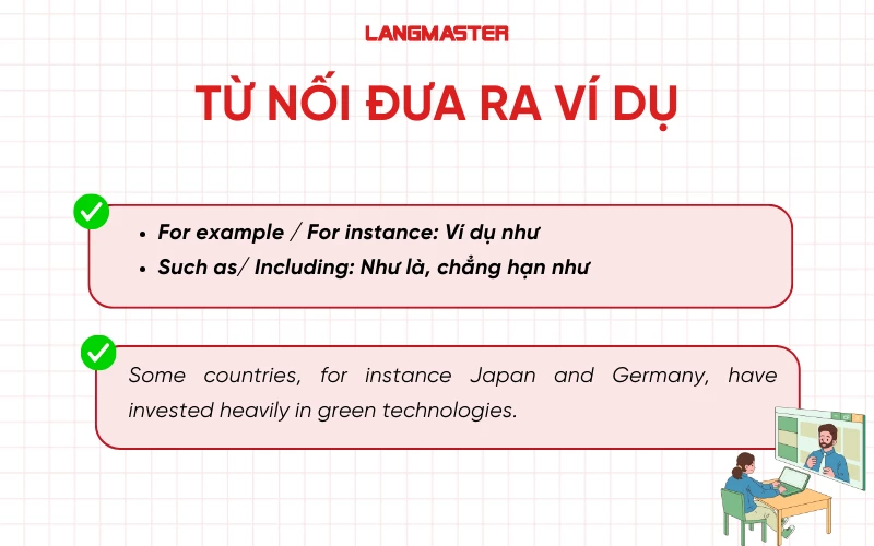 Từ nối đưa ra ví dụ