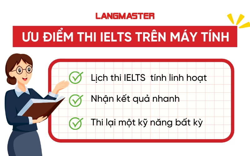 ưu điểm khi thi ielts trên máy tính