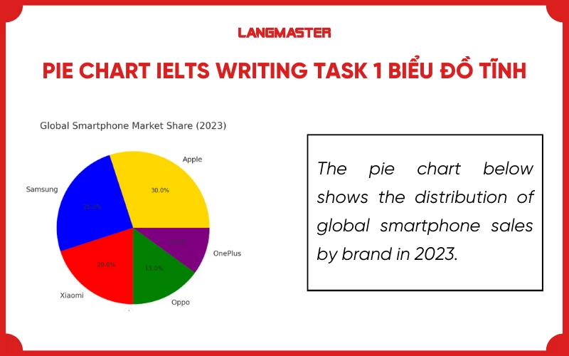 Pie Chart IELTS Writing task 1 dạng biểu đồ tĩnh