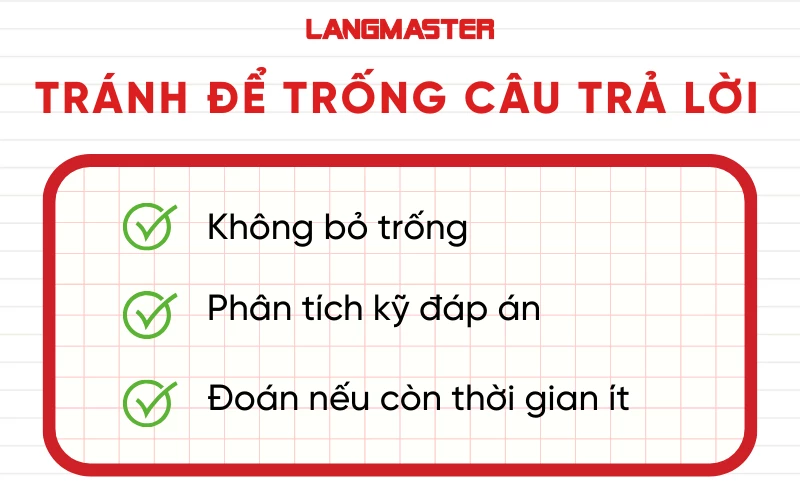 tips ielts reading: không bỏ trống đáp án