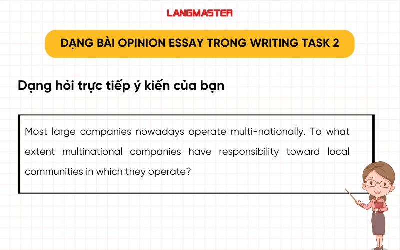 IELTS Writing task 2 dạng Opinion