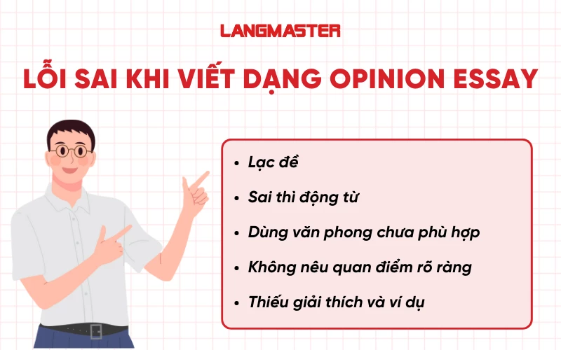 Lỗi sai khi viết IELTS Writing task 2 dạng Opinion
