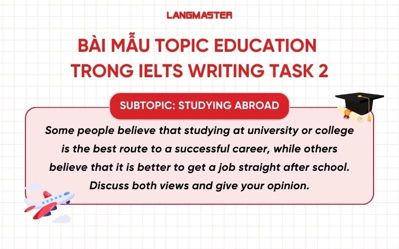 Bài mẫu topic Education trong IELTS Writing Task 2