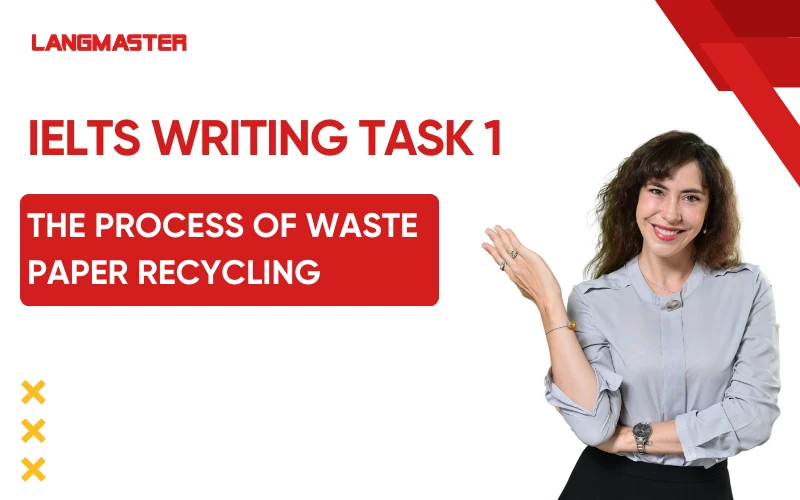 Bài mẫu IELTS Writing task 1 The process of waste paper recycling