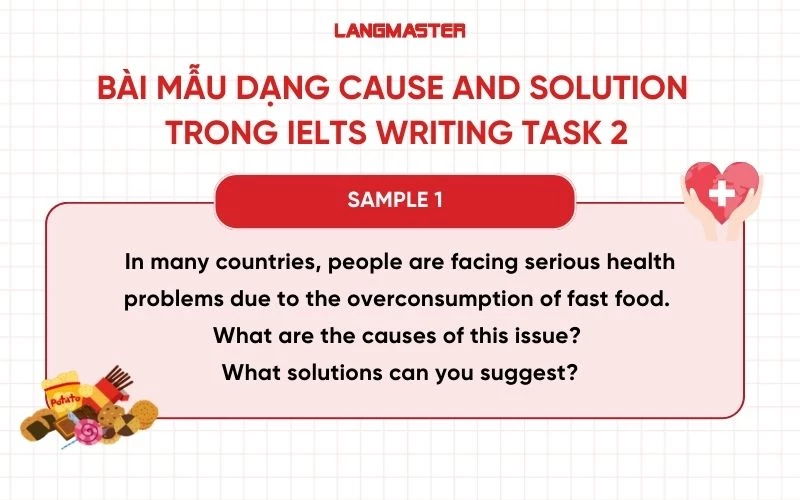 3 bài mẫu dạng Cause and Solution trong IELTS Writing Task 2