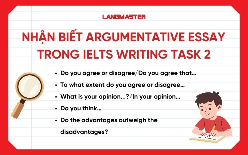 Dấu hiệu nhận biết dạng bài Argumentative Essay trong IELTS Writing Task 2