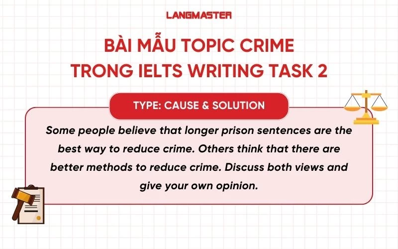 Bài mẫu topic Crime trong IELTS Writing Task 2