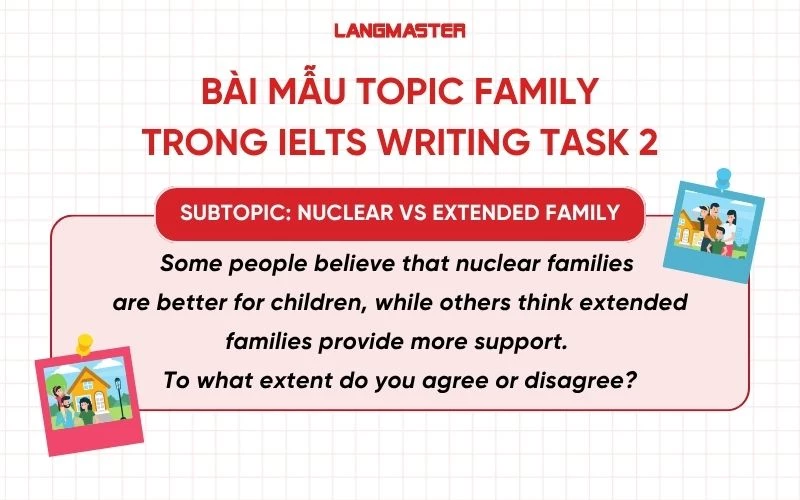 Bài mẫu topic Family trong IELTS Writing Task 2