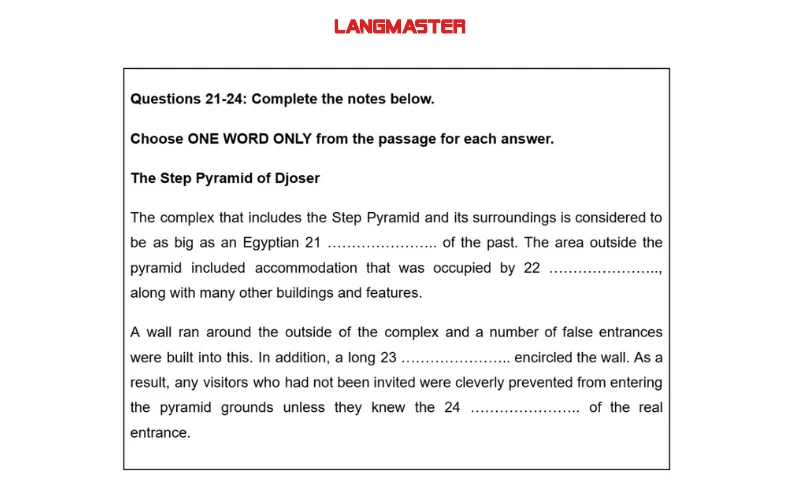 Bài mẫu Summary Completion IELTS Reading