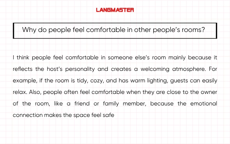 Describe a time when you helped a member of your family