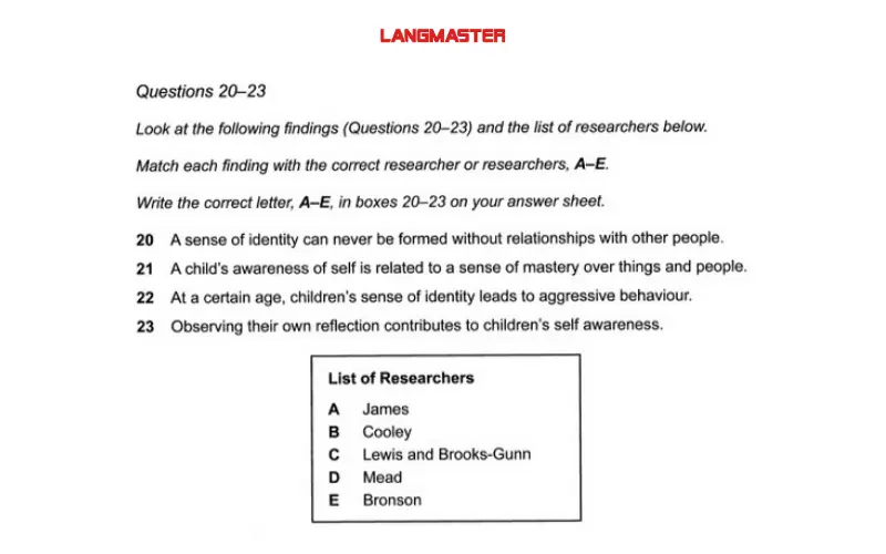 Dạng bài Matching Features IELTS Reading
