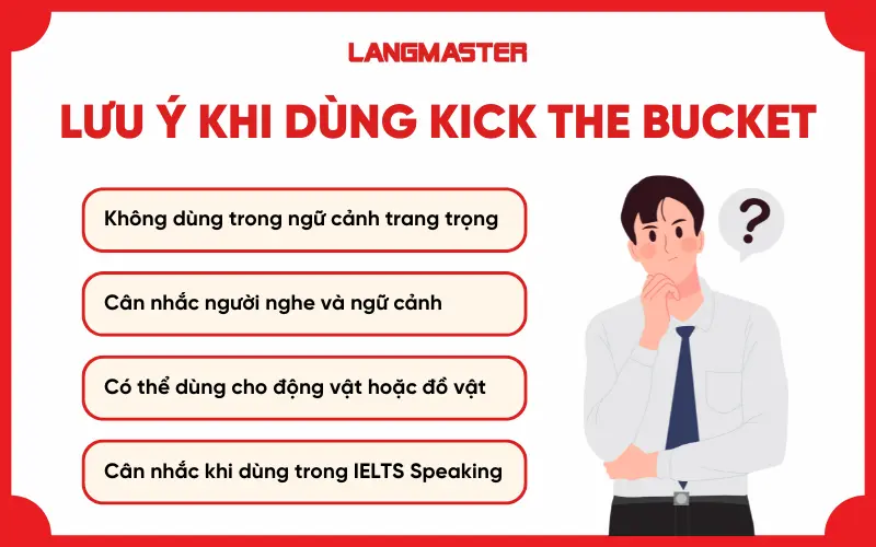 Cách dùng Kick the bucket