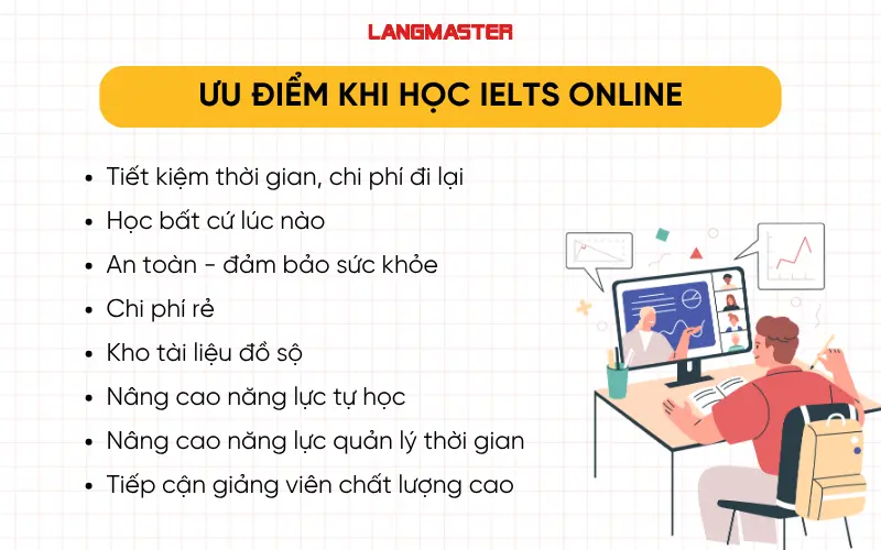 Ưu điểm khi học IELTS online