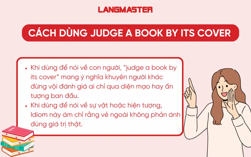 Cách dùng Judge a book by its cover