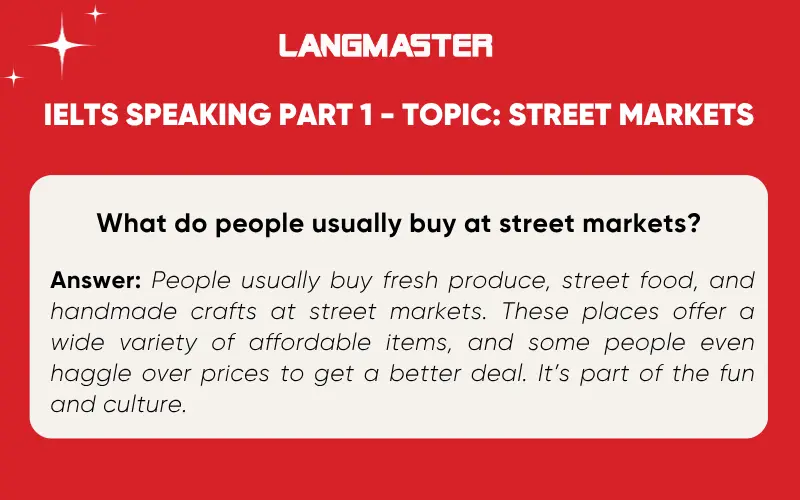what do people usually buy at street markets?