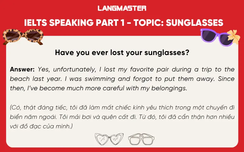 have you ever lost your sunglasses