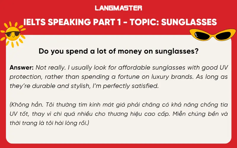 do you spend  a lot of money on sunglasses