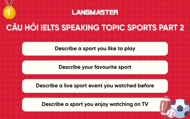 Câu hỏi IELTS Speaking Topic Sports Part 2