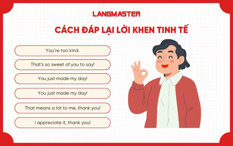 Cách đáp lại lời khen xinh đẹp trong tiếng Anh
