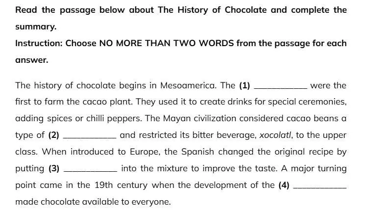 bài mẫu gap filling ielts reading 