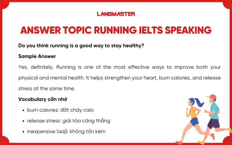 Câu hỏi topic Running IELTS Speaking Part 1