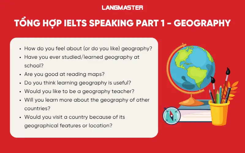 tổng hợp câu hỏi IELTS Speaking Part 1 chủ đề Geography