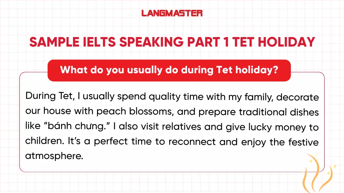What do you usually do during Tet holiday?