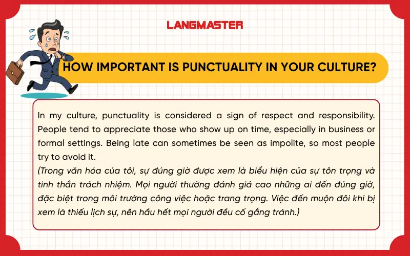How important is punctuality in your culture?
