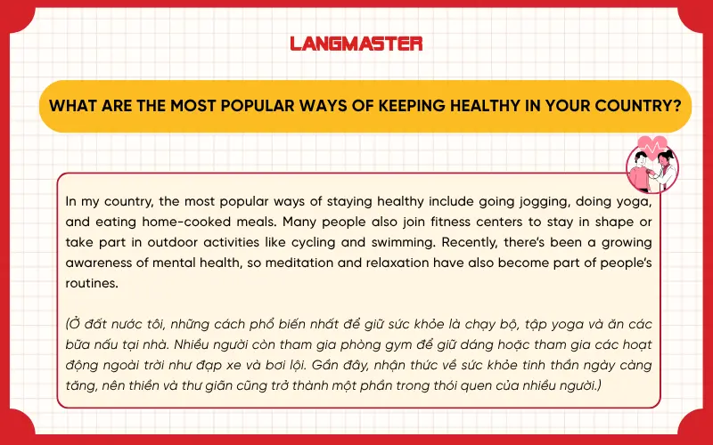 What are the most popular ways of keeping healthy in your country?