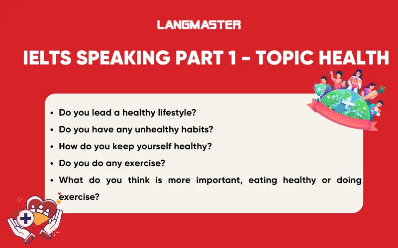 tổng hợp câu hỏi IELTS Speaking Part 1 chủ đề Health